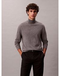 Calvin Klein - Merino Wool Mock Neck Jumper - Lyst