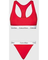 Calvin Klein - Conjunto de corpiño y tanga - Modern Cotton - Lyst
