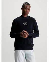 Calvin Klein - Monogramm-Pullover aus Baumwolle - Lyst