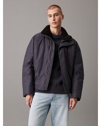 Calvin Klein - Cotton Nylon Padded Jacket - Lyst