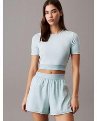 Calvin Klein - Cropped Performance Gym T-Shirt - Lyst