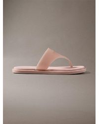Calvin Klein - Finni Jelly Flat Thong Sandals - Lyst