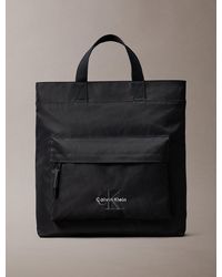 Calvin Klein - Sac À Main En Nylon Avec Logo Emblématique - Lyst