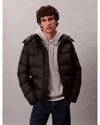 Calvin Klein - Donzen Pufferjack Met Capuchon - Lyst