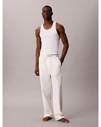 Calvin Klein - Pyjama Pants Cotton Poplin - Lyst