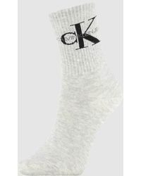 Calvin Klein Logo-Knchelsocken - Grau