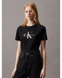 Calvin Klein - T-shirt avec logo iridescent - Lyst
