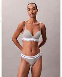 Calvin Klein - Push Up Plunge Bra Icon Cotton Modal - Lyst