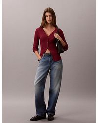 Calvin Klein - Jeans Slim Ribbed Cotton Cardigan - Lyst