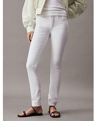 Calvin Klein - Mid Rise Skinny Jeans - Lyst