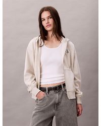 Calvin Klein - Sweat À Capuche Zippé Avec Monogramme - Lyst