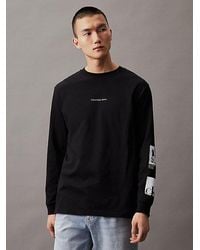 Calvin Klein - Camiseta de manga larga con logo - Lyst