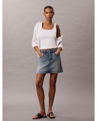 Calvin Klein - Slim Ribbed Cotton Tank Top - Lyst
