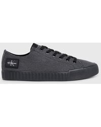 Calvin Klein - Washed Canvas Trainers - Lyst