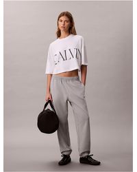 Calvin Klein - Calvin Klein Monogram Logo French Terry Jogger - Lyst