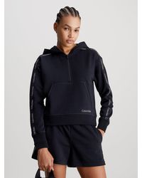 Calvin Klein - Cropped French Terry Hoodie - Lyst