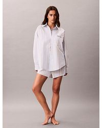 Calvin Klein - Pyjama Shirt Cotton Poplin - Lyst