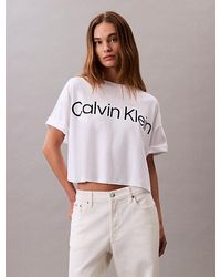 Calvin Klein - Grafisch T-Shirt Met Logo - Lyst