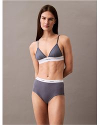 Calvin Klein - Cotton Stretch Rib High Rise Brief - Lyst