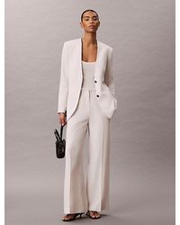 Calvin Klein - Lyocell Linen Blend Blazer - Lyst