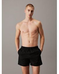 Calvin Klein - Medium Zwemshort Met Trekkoord - Lyst