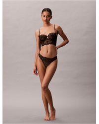 Calvin Klein - Thong Ck Floral Lace - Lyst