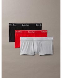 Calvin Klein - 3 Pack Low Rise Trunks Icon Cotton Stretch - Lyst