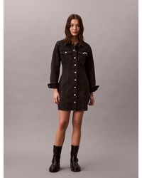 Calvin Klein - Denim Shirt Dress - Lyst