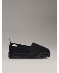 Calvin Klein - Canvas Plateau-Espadrilles - Lyst