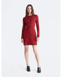Calvin Klein - Cut Out Mini Dress - Lyst