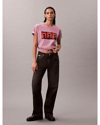 Calvin Klein - Kate Moss Graphic Boxy T-Shirt - Lyst