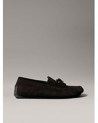 Calvin Klein - Suede Moccasin Driving Shoes - Lyst