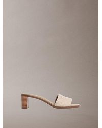 Calvin Klein - Marghe Logo Jacquard Heeled Sandals - Lyst