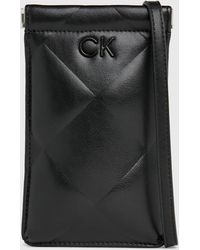 Calvin Klein - Quilted Crossbody Phone Pouch - Lyst