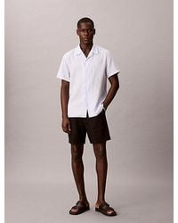 Calvin Klein - Linen Blend Shorts - Lyst