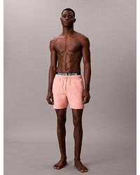 Calvin Klein - Double Waistband Swim Shorts Intense Power - Lyst