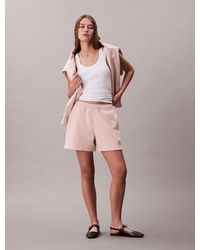 Calvin Klein - Cotton Terry Jogger Shorts - Lyst