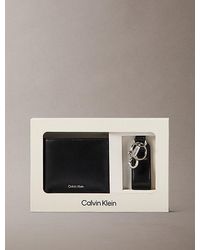Calvin Klein - Leather Wallet And Key Fob Gift Set - Lyst