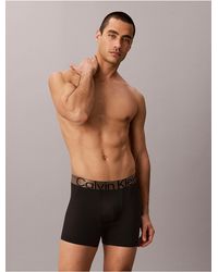 Calvin Klein - Brushed Microfiber Stretch Bronze Boxer Brief - Lyst