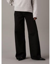 Calvin Klein - High Rise Wide Leg Jeans - Lyst