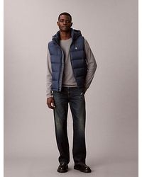 Calvin Klein - Donzen Puffer Bodywarmer Met Capuchon - Lyst