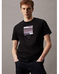 Calvin Klein - T-shirt Met Diffuse Grafische Print - Lyst