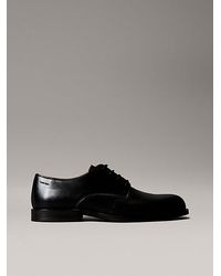 Calvin Klein - Leren Derby-Veterschoenen Met Demping - Lyst