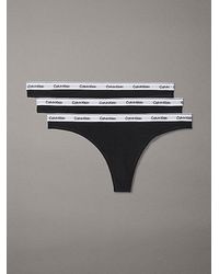 Calvin Klein - 3 Pack Thongs Icon Logo - Lyst