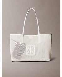 Calvin Klein - Emblem Logo Mesh Tote Bag - Lyst