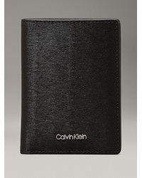 Calvin Klein - Dunne Leren Rfid-Portemonnee - Lyst