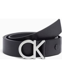 Calvin Klein Cinturón De Hombre En Piel De Color Negro