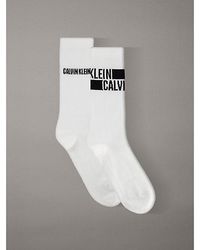 Calvin Klein - Jeans 2 Pack Logo Band Crew Socks - Lyst
