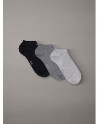 Calvin Klein - 3 Pack Soft Cotton Stretch Ankle Socks - Lyst