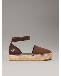 Calvin Klein - Plateau-Espadrilles Aus Canvas - Lyst